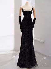 Mermaid Long Prom Dress New Arrival Sexy Black Slit Evening Dress